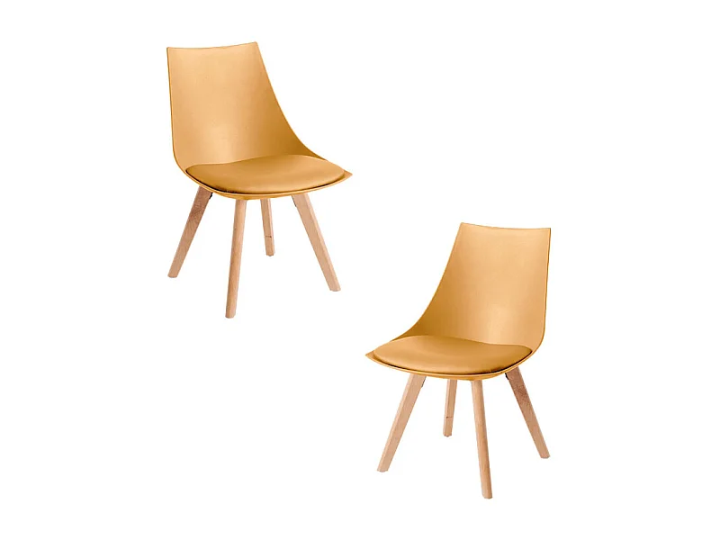 Packs Sillas Comedor - Pack 2 Sillas Blok - Mostaza