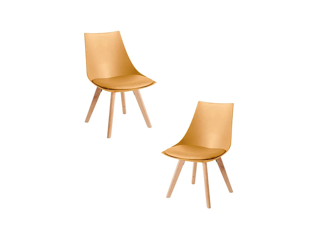 Packs Sillas Comedor - Pack 2 Sillas Blok - Mostaza