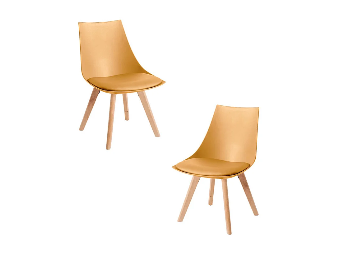 Packs Sillas Comedor - Pack 2 Sillas Blok - Mostaza
