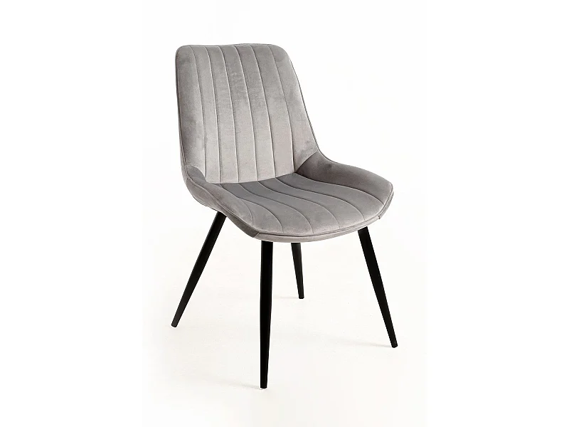 Packs Sillas Comedor - Pack 4 Sillas Lene Terciopelo - Gris claro
