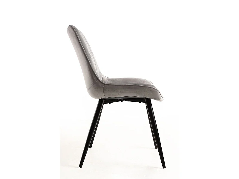 Packs Sillas Comedor - Pack 4 Sillas Lene Terciopelo - Gris claro