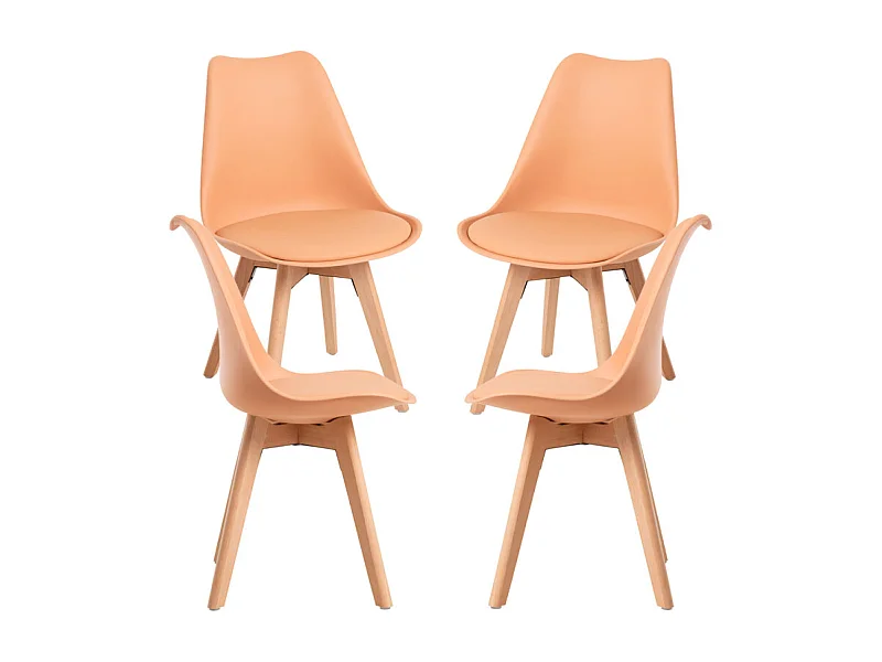 Packs Sillas Comedor - Pack 4 Sillas Synk Basic - Naranja claro