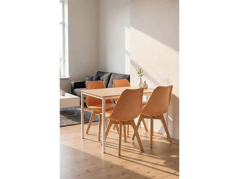 Packs Sillas Comedor - Pack 4 Sillas Synk Basic - Naranja claro