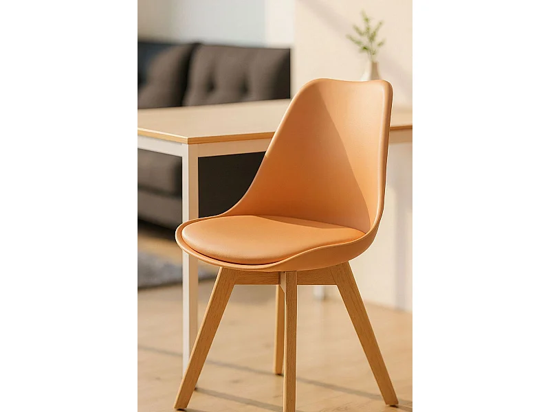 Packs Sillas Comedor - Pack 4 Sillas Synk Basic - Naranja claro