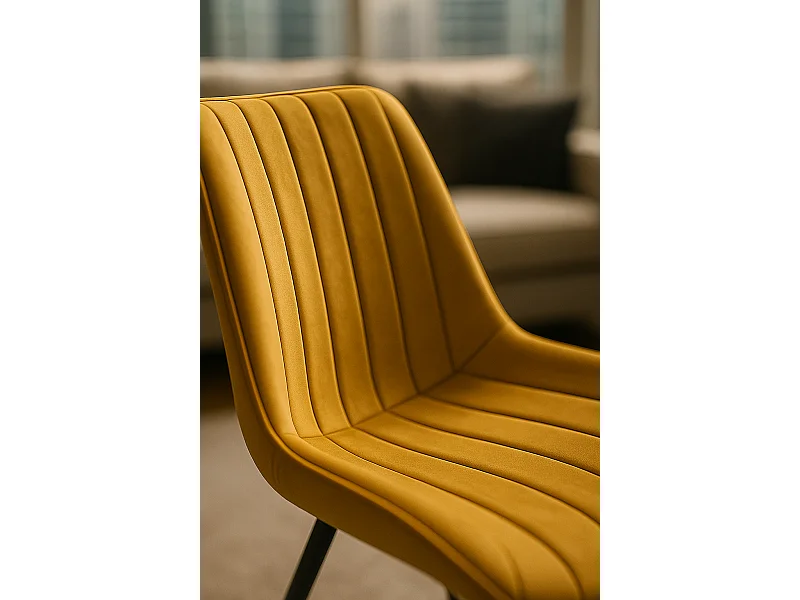 Sillas Comedor - Silla Lene Terciopelo - Mostaza