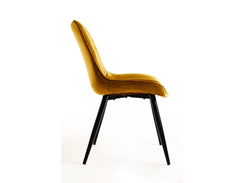 Sillas Comedor - Silla Lene Terciopelo - Mostaza