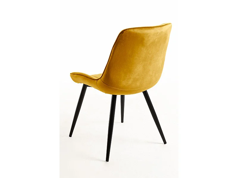 Sillas Comedor - Silla Lene Terciopelo - Mostaza