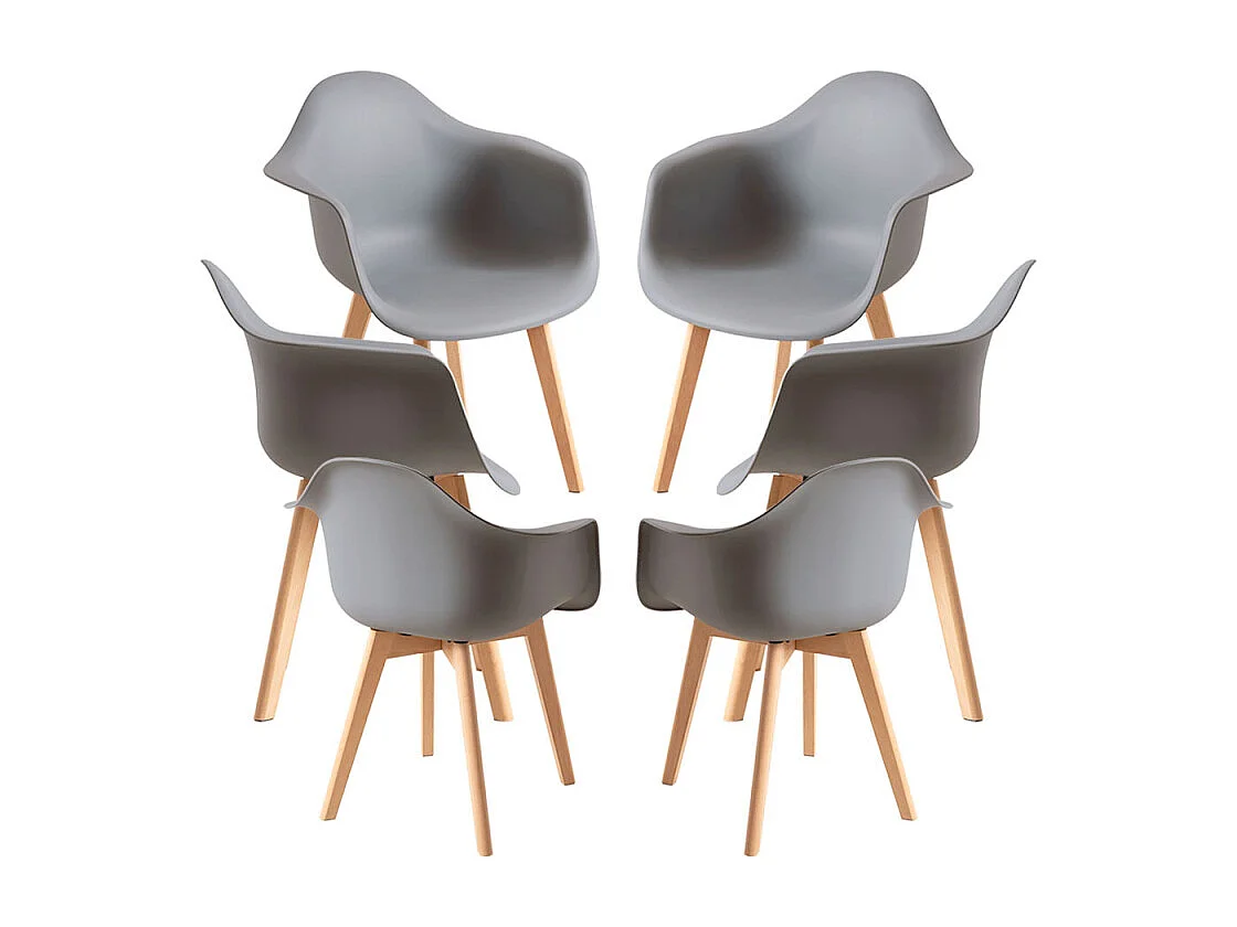 Packs Sillas Comedor - Pack 6 Sillas Belu - Gris oscuro
