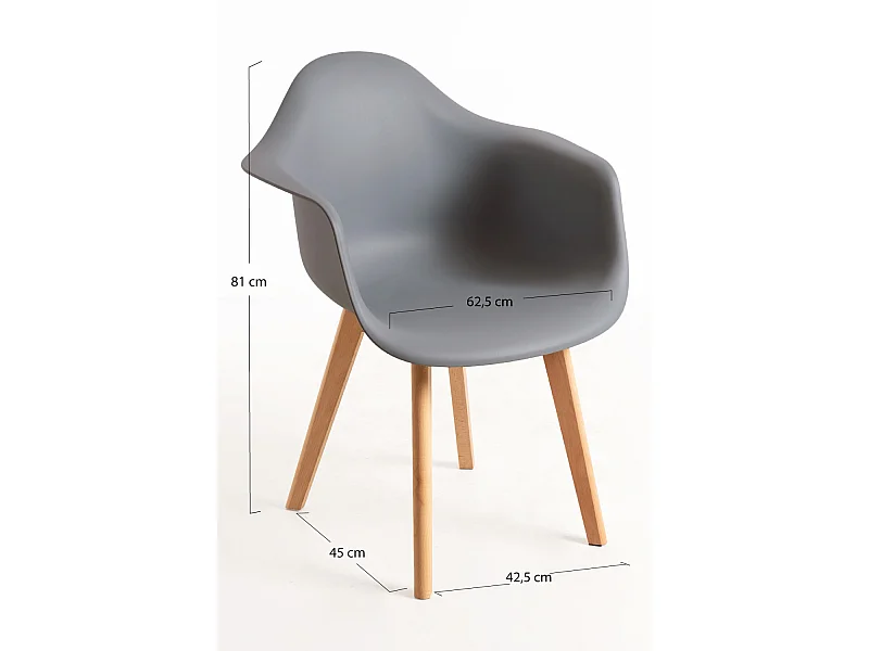 Packs Sillas Comedor - Pack 6 Sillas Belu - Gris oscuro