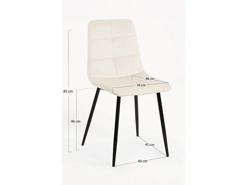 Sillas Comedor - Silla Daris Terciopelo - Beige