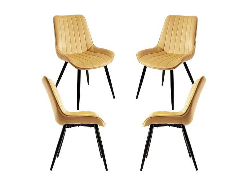 Packs Sillas Comedor - Pack 4 Sillas Lene Terciopelo - Mostaza