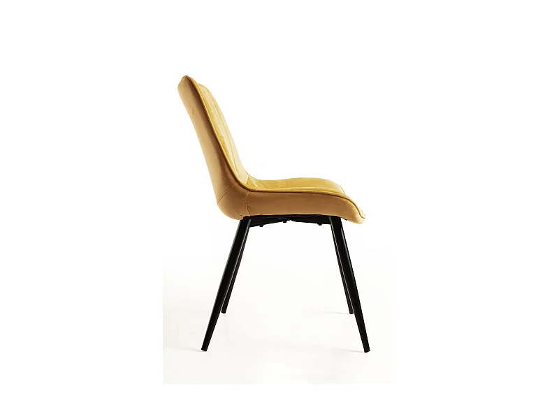 Packs Sillas Comedor - Pack 4 Sillas Lene Terciopelo - Mostaza