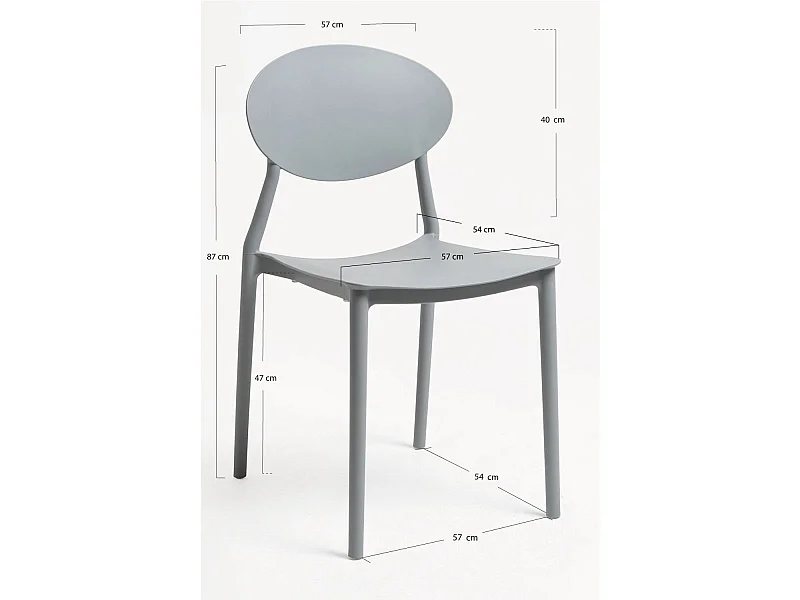 Sillas Comedor - Silla Bután - Gris claro