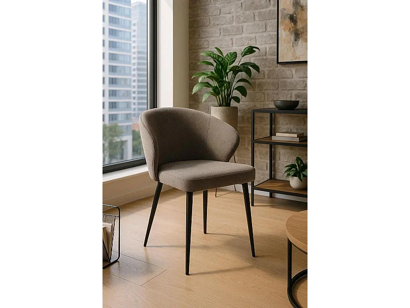 Sillas Comedor - Silla Zalva Tela - Gris