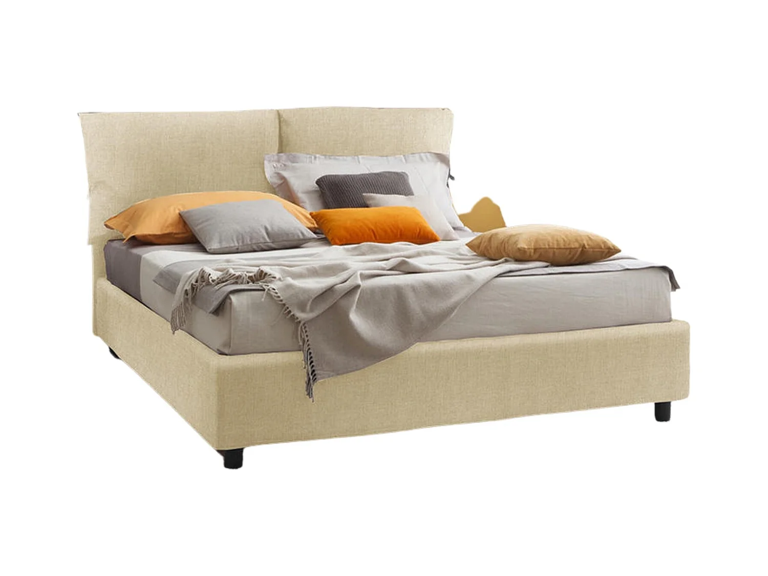 Noemi,  Letto Matrimoniale Noemi Rete Fissa Tessuto Corda (170cm X 200cm X 108cm)| Duzzle