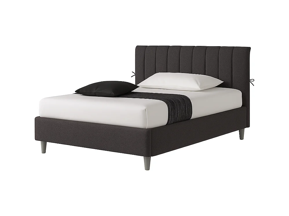 Dualia,  Letto a Una Piazza E Mezza Con Rete Rivestimento Tessuto Idrorepellente Nero (135cm X 220cm X 120cm)| Duzzle