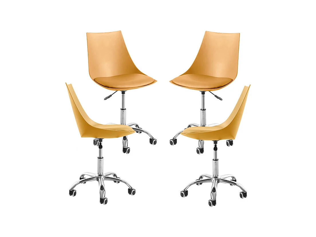 Packs Sillas - Pack 4 Sillas Blok Office - Mostaza