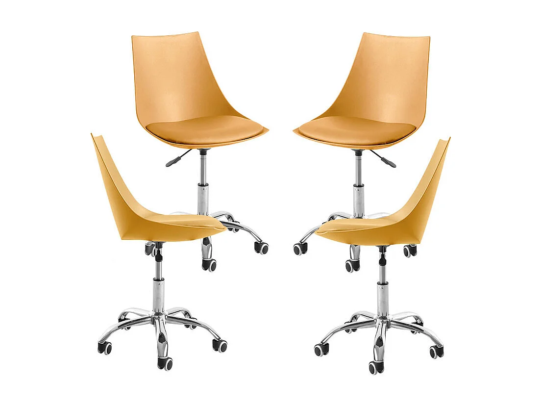 Packs Sillas - Pack 4 Sillas Blok Office - Mostaza