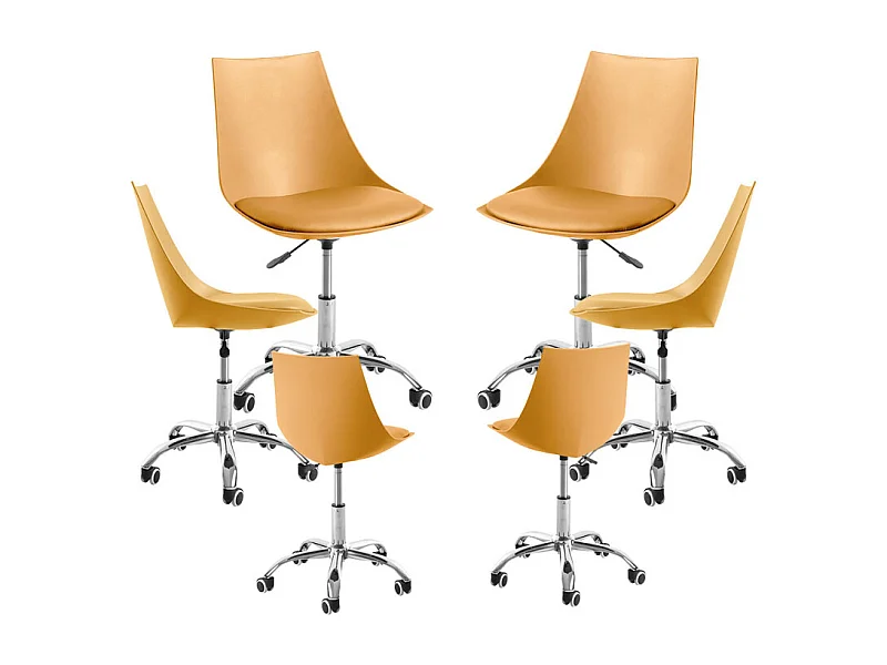 Packs Sillas - Pack 6 Sillas Blok Office - Mostaza