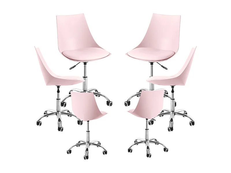 Packs Sillas - Pack 6 Sillas Blok Office - Rosa