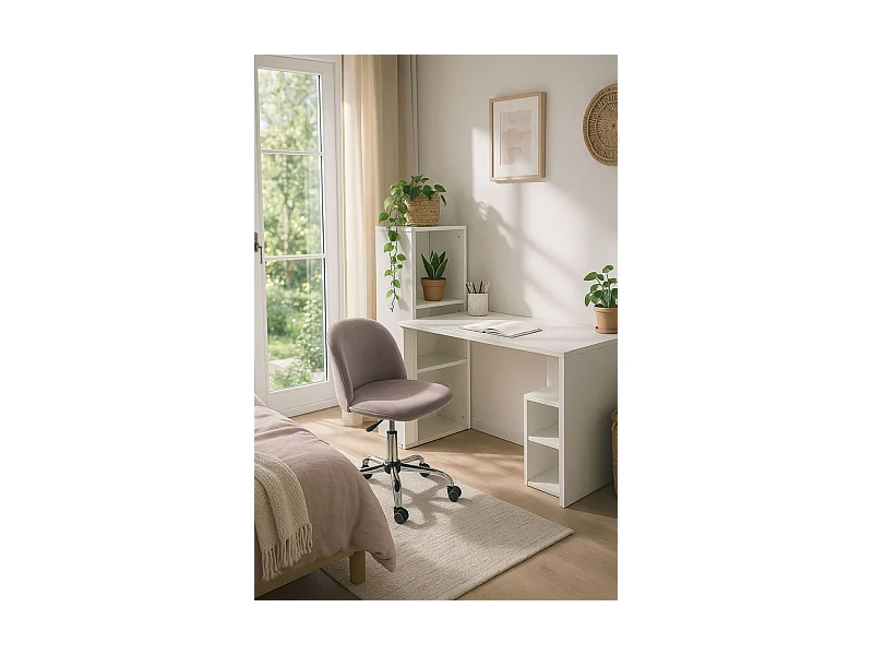 Silla de Escritorio sin brazos Vint Terciopelo Office - Diseño innovador - Ideal para Estudio y Oficinas