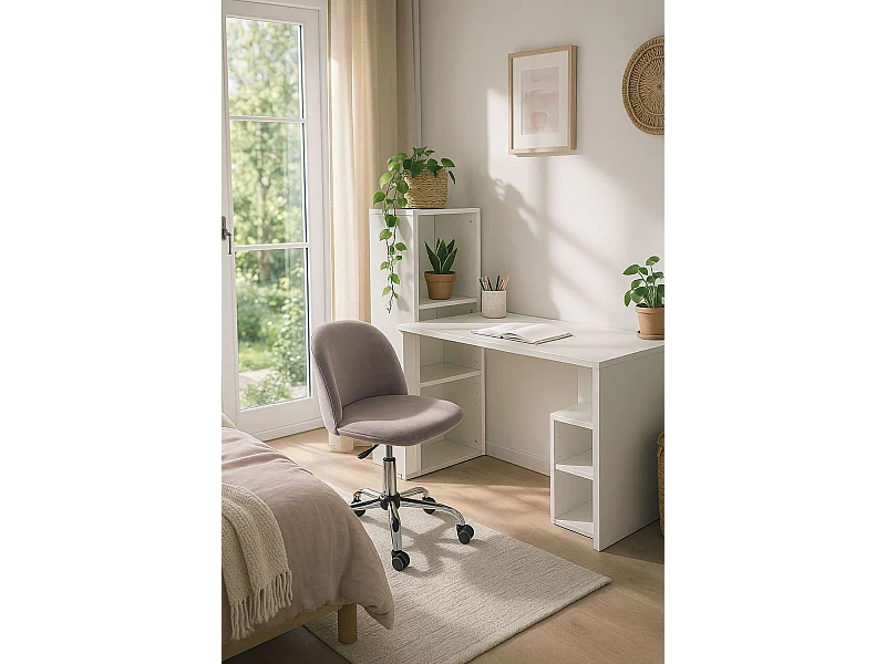 Silla de Escritorio sin brazos Vint Terciopelo Office - Diseño innovador - Ideal para Estudio y Oficinas