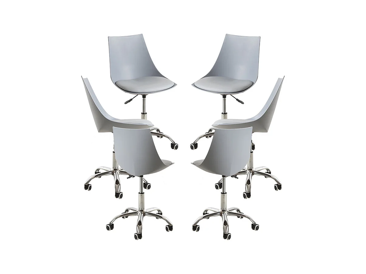 Packs Sillas - Pack 6 Sillas Blok Office - Gris claro