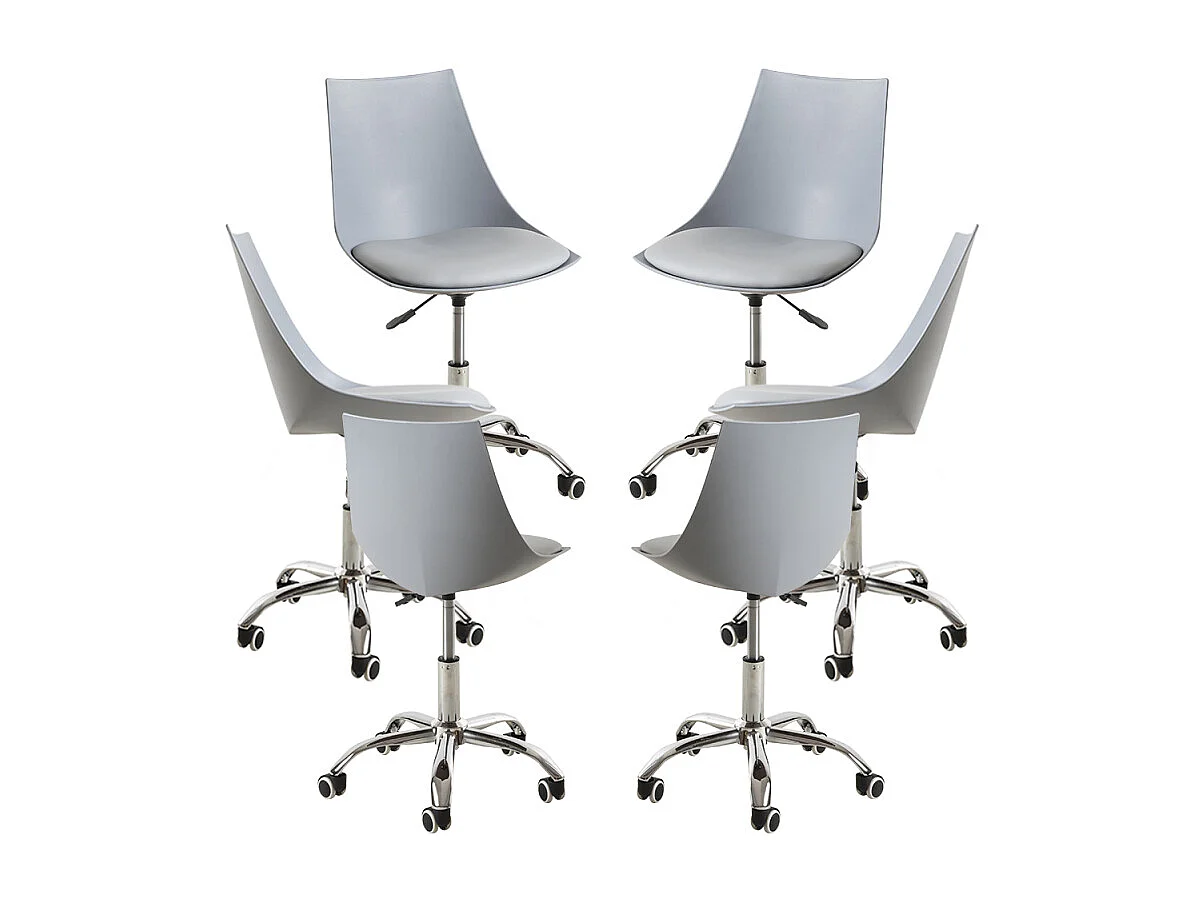 Packs Sillas - Pack 6 Sillas Blok Office - Gris claro