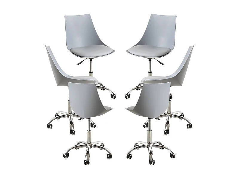 Packs Sillas - Pack 6 Sillas Blok Office - Gris claro