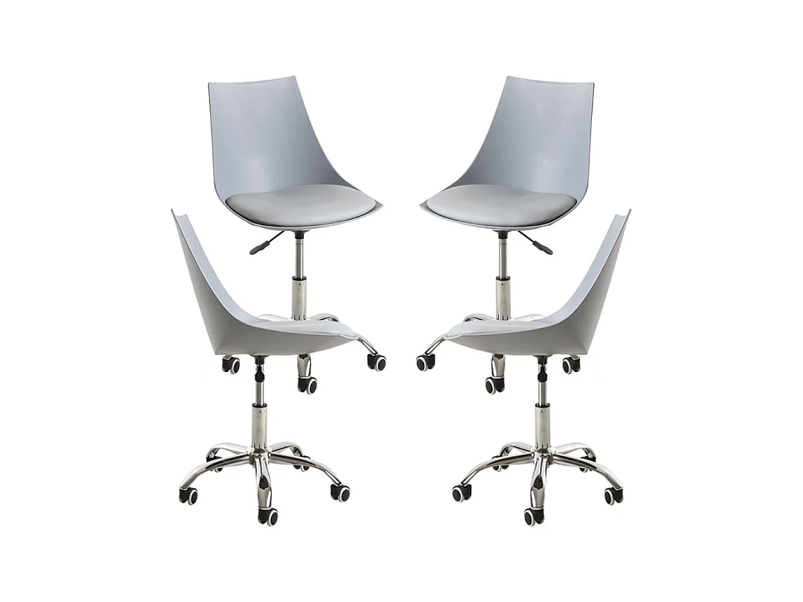 Packs Sillas - Pack 4 Sillas Blok Office - Gris claro