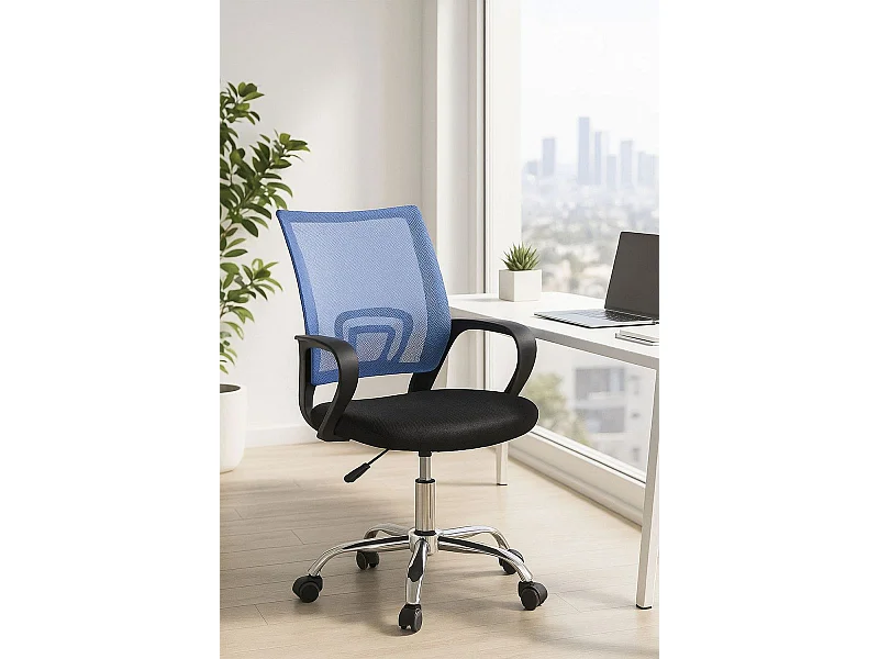 Silla de Oficina Midi Pro en Azul claro - Máxima Ergonomía - Ideal para Escritorio y Gaming