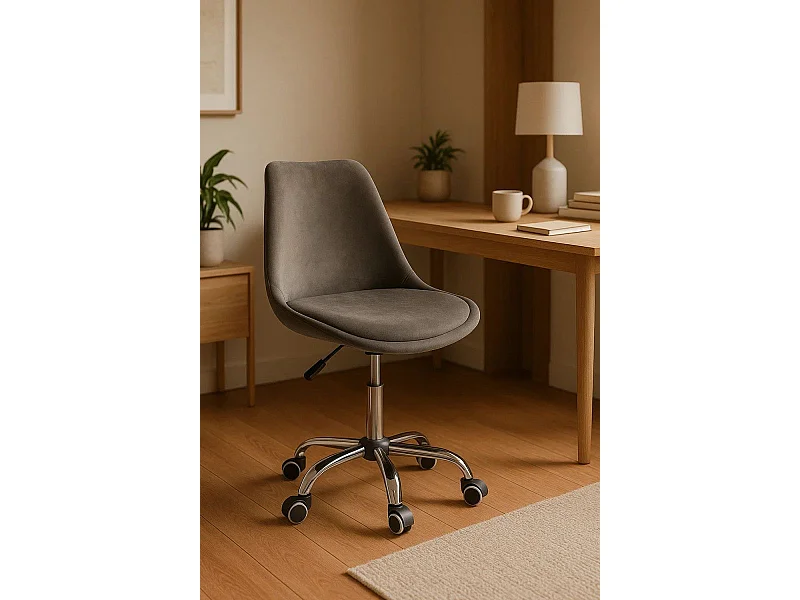 Silla de Escritorio sin brazos Neo Terciopelo - Diseño innovador - Ideal para Estudio y Oficinas