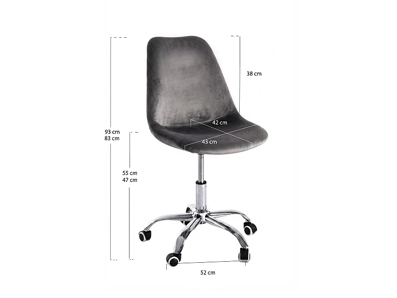 Silla de Escritorio sin brazos Neo Terciopelo - Diseño innovador - Ideal para Estudio y Oficinas