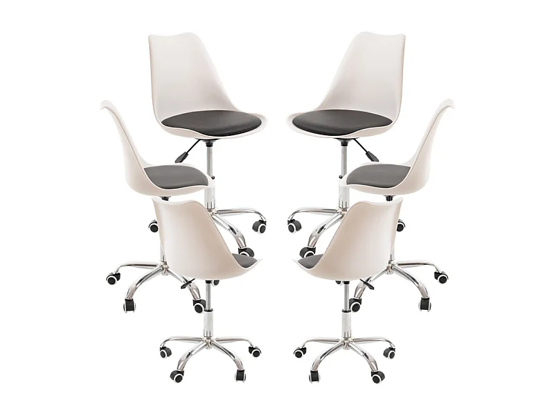 Packs Sillas - Pack 6 Sillas Neo - Blanco y Negro