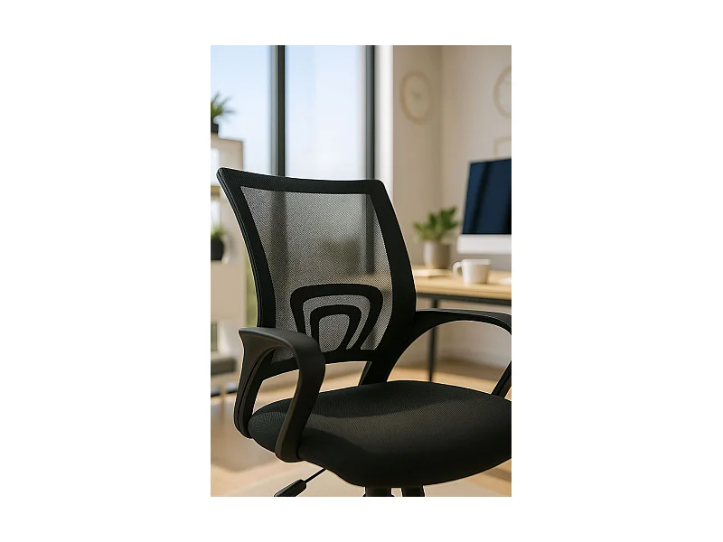 Silla de Oficina Negra Midi - Máxima Ergonomía - Ideal para Escritorio y Gaming