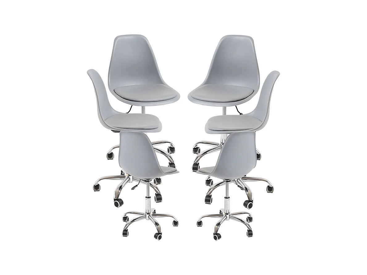 Packs Sillas - Pack 6 Sillas Dami Office - Gris claro