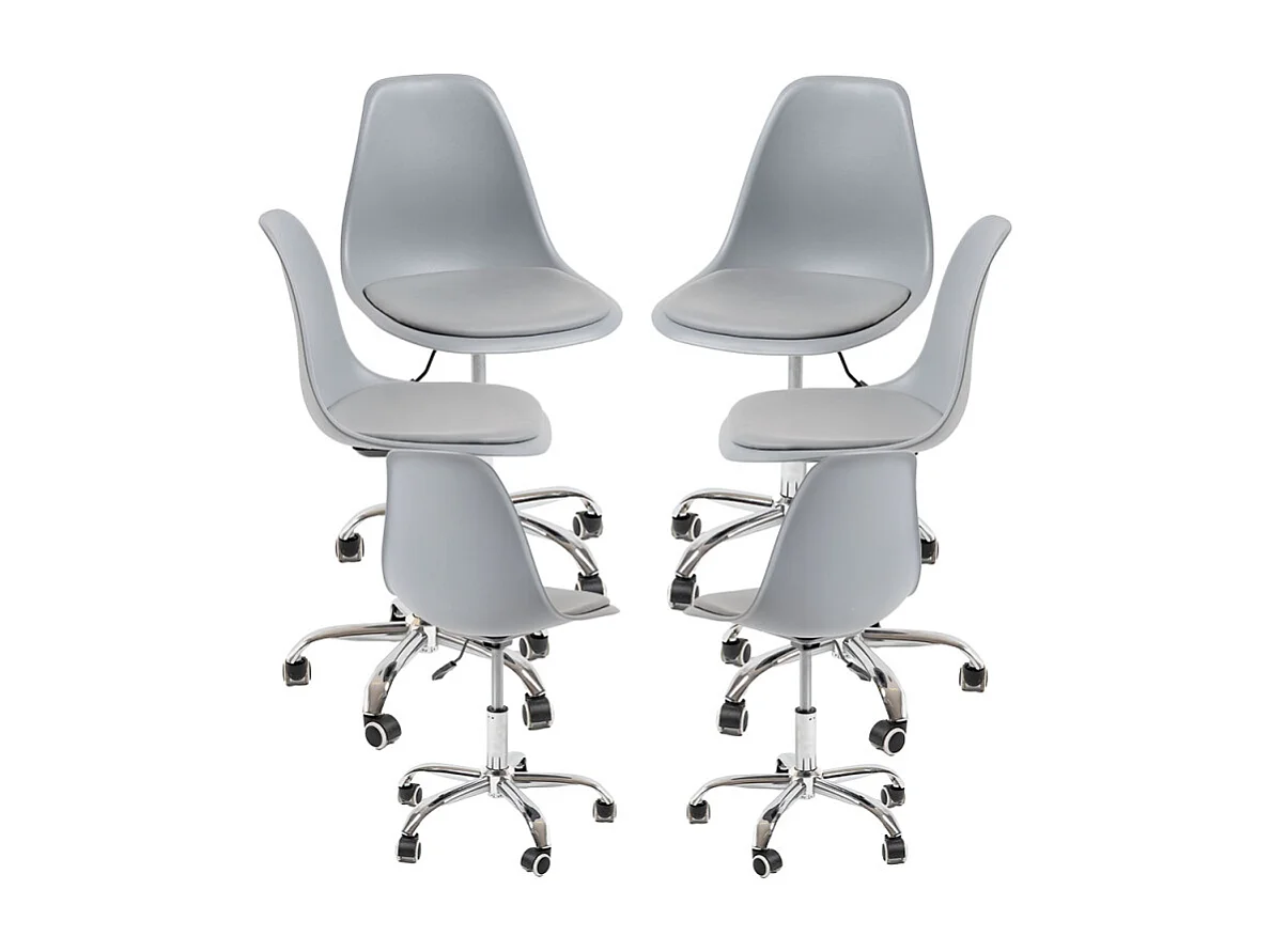 Packs Sillas - Pack 6 Sillas Dami Office - Gris claro