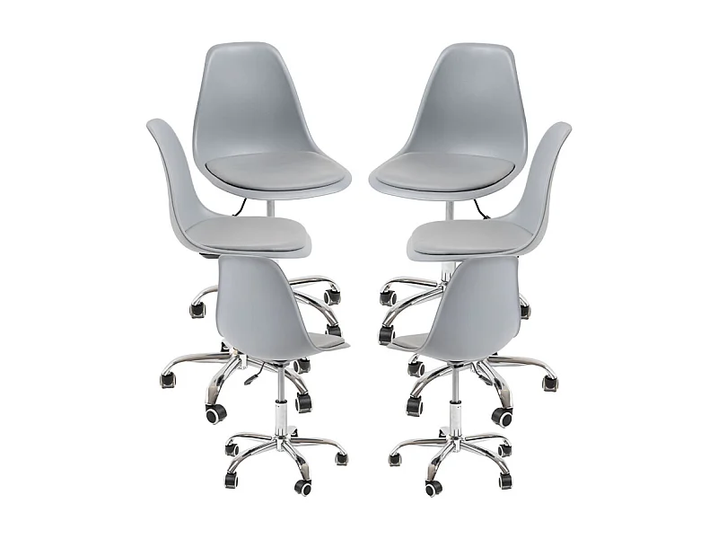Packs Sillas - Pack 6 Sillas Dami Office - Gris claro
