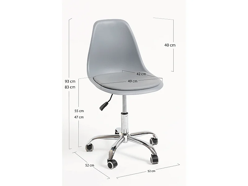 Packs Sillas - Pack 4 Sillas Dami Office - Gris claro