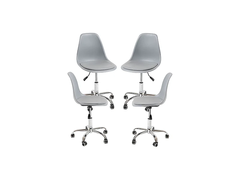 Packs Sillas - Pack 4 Sillas Dami Office - Gris claro