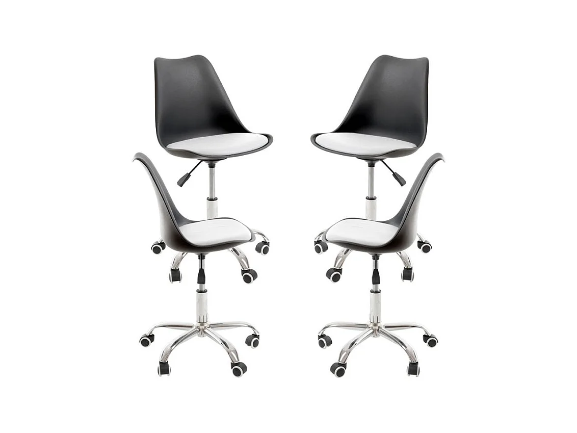 Packs Sillas - Pack 4 Sillas Neo - Negro y Blanco