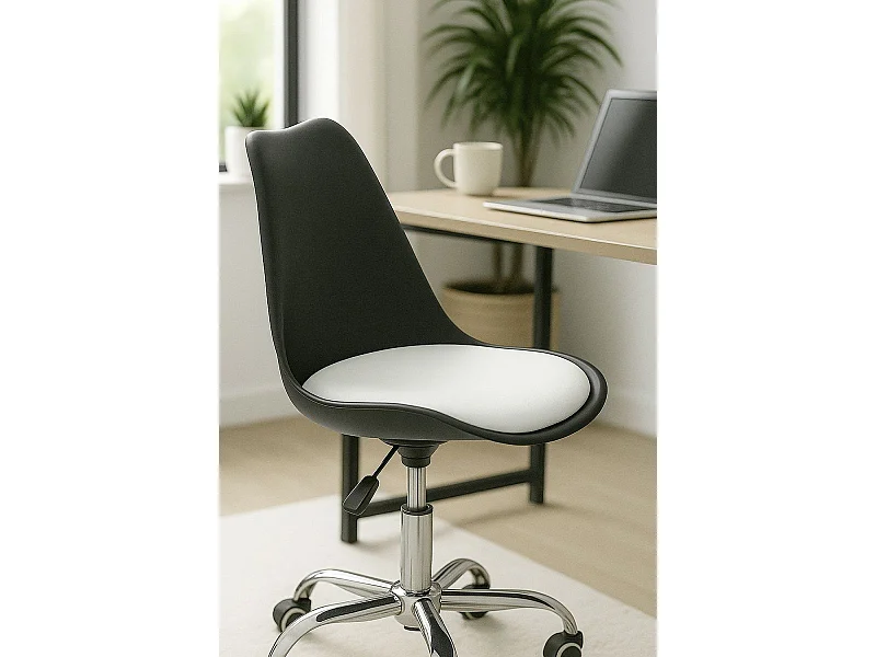 Silla de Oficina Negro y Blanca Neo - Máxima Ergonomía - Ideal para Escritorio y Gaming