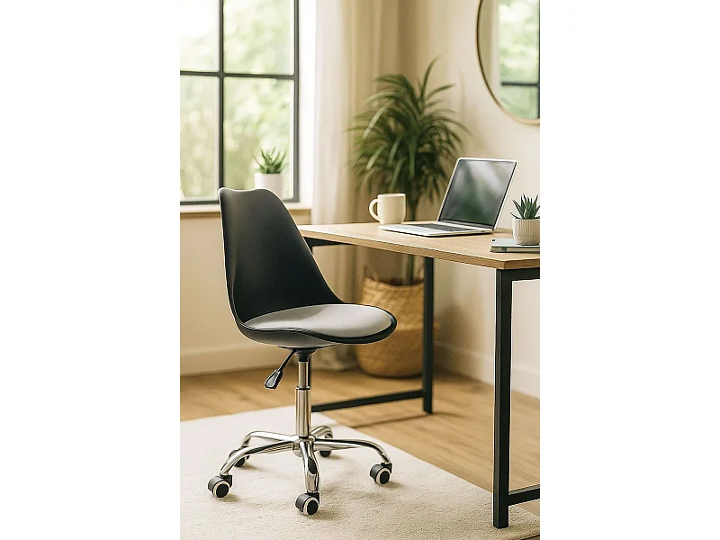 Silla de Oficina Negro y Blanca Neo - Máxima Ergonomía - Ideal para Escritorio y Gaming