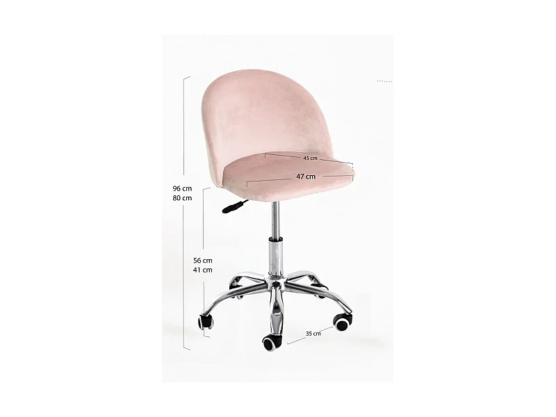 Silla de Escritorio sin brazos Vint Terciopelo Office - Diseño innovador - Ideal para Estudio y Oficinas