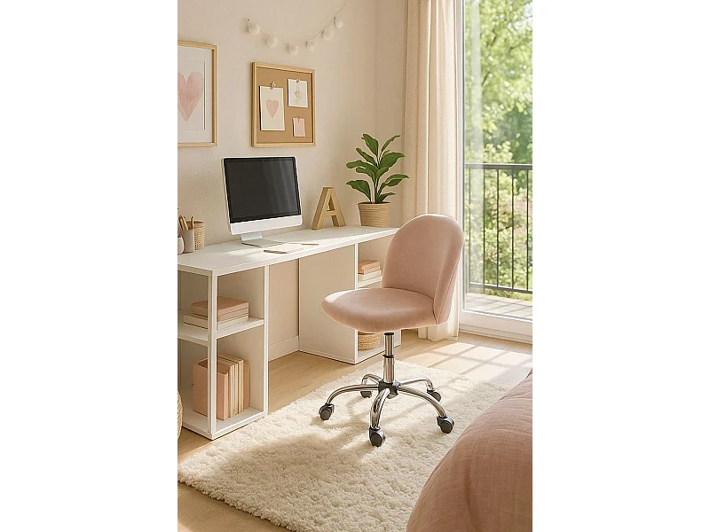 Silla de Escritorio sin brazos Vint Terciopelo Office - Diseño innovador - Ideal para Estudio y Oficinas