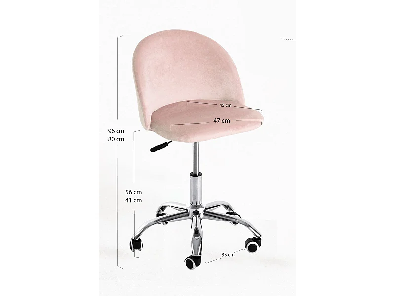 Silla de Escritorio sin brazos Vint Terciopelo Office - Diseño innovador - Ideal para Estudio y Oficinas