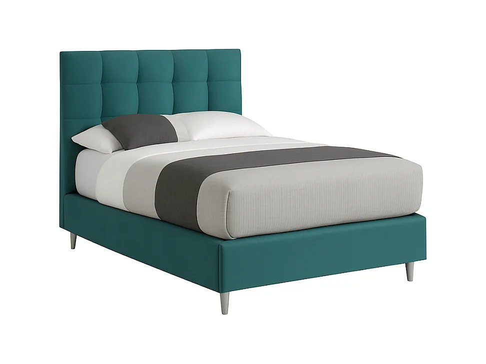 Nubea,  Letto a Una Piazza E Mezza Rivestimento Velluto Idrorepellente Turchese (135cm X 225cm X 120cm)| Duzzle