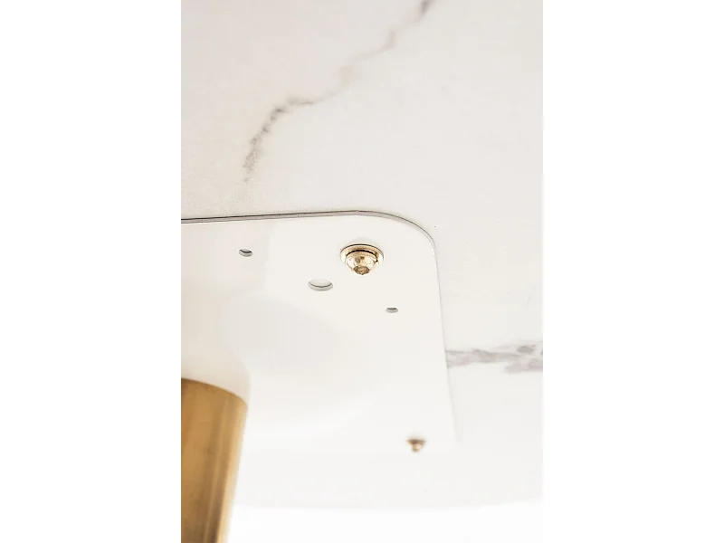 Mesas Auxiliares - Mesa Firro Redonda 70cm Golden - Blanco