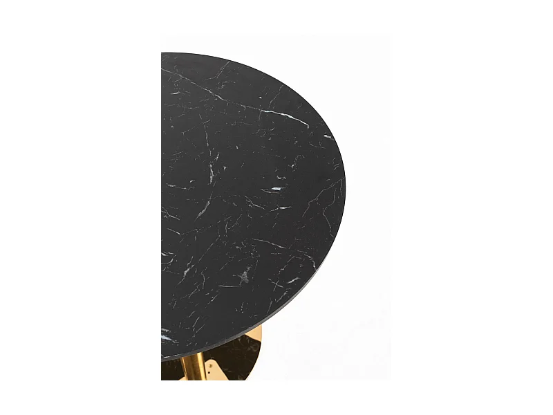 Mesas Auxiliares - Mesa Firro Redonda 70cm Golden - Negro