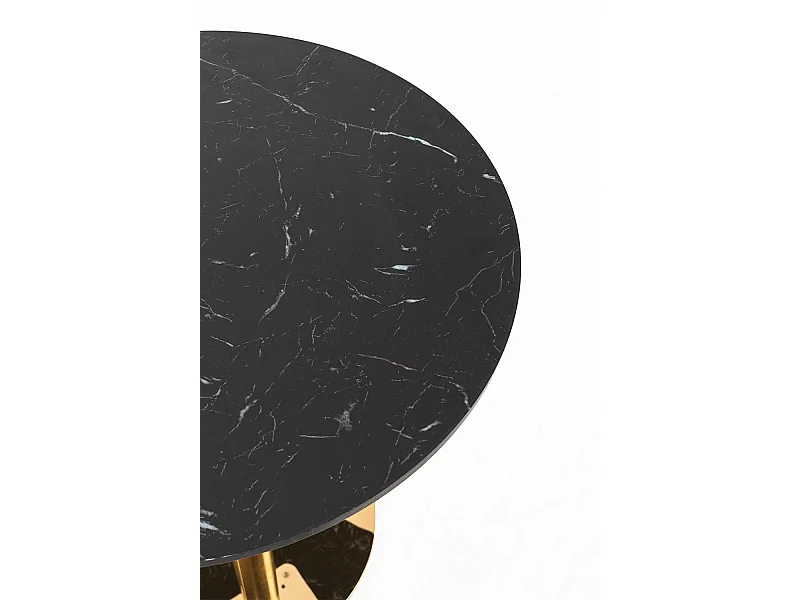 Mesas Auxiliares - Mesa Firro Redonda 70cm Golden - Negro